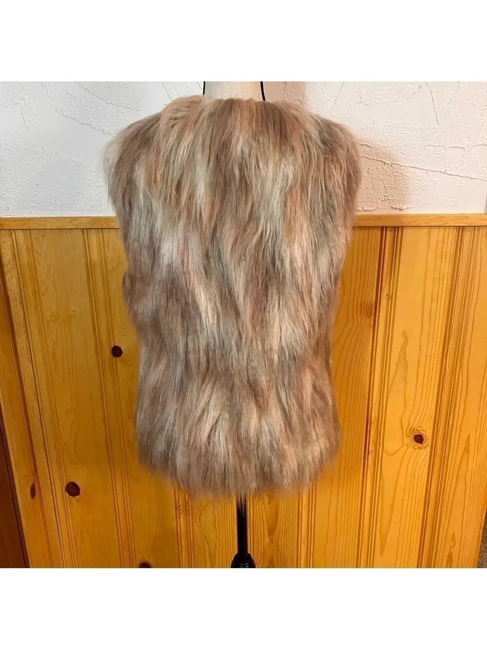 NWT AS by DF Elisabetta Shag Faux Fur Vest Sz-S